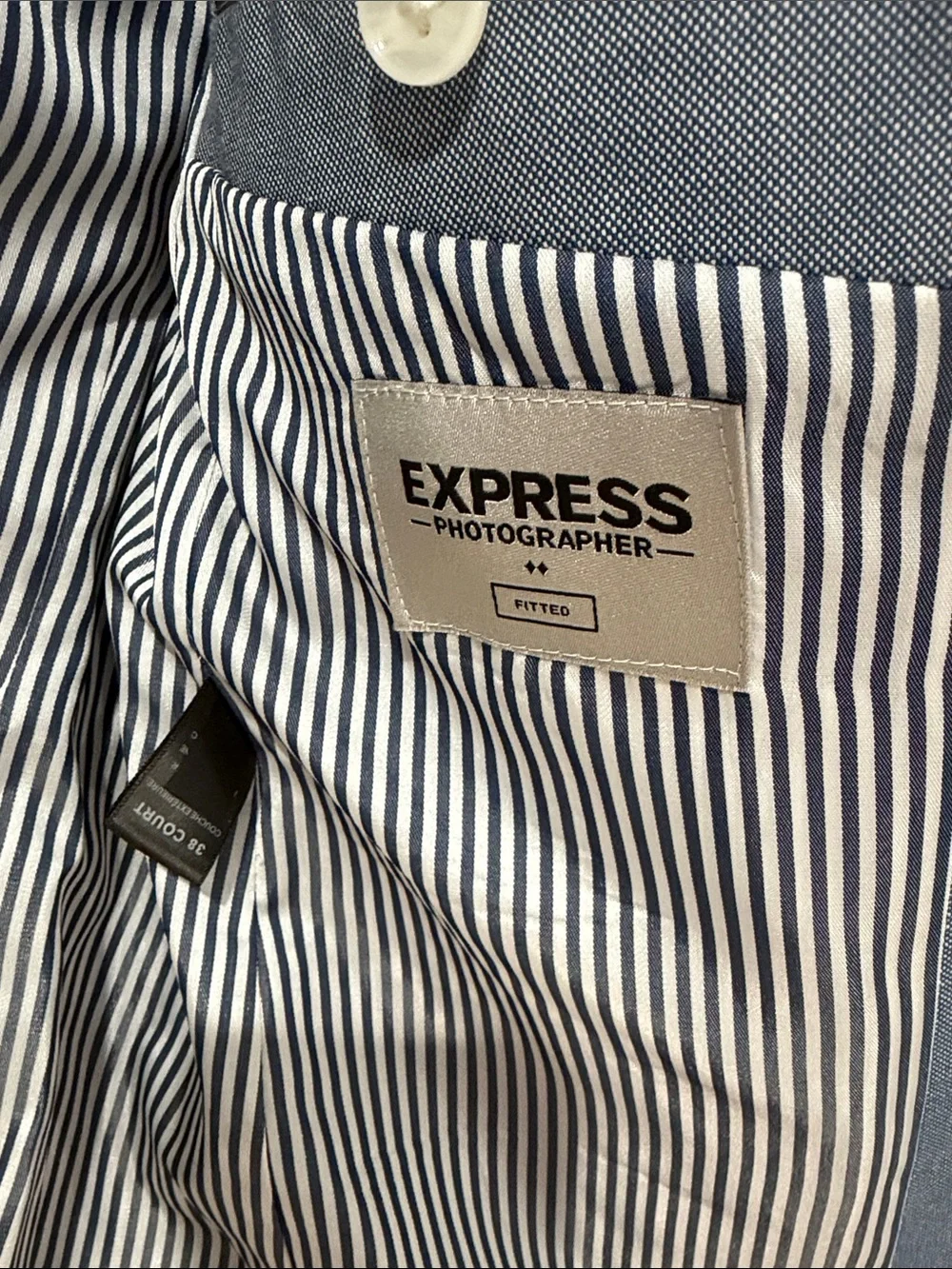 Express Light Blue Two-Button Sport Coat